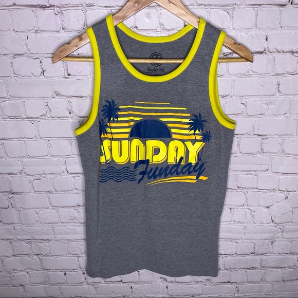 Hybrid Sunday Funday Retro Tank Top Small - Picture 2 of 4